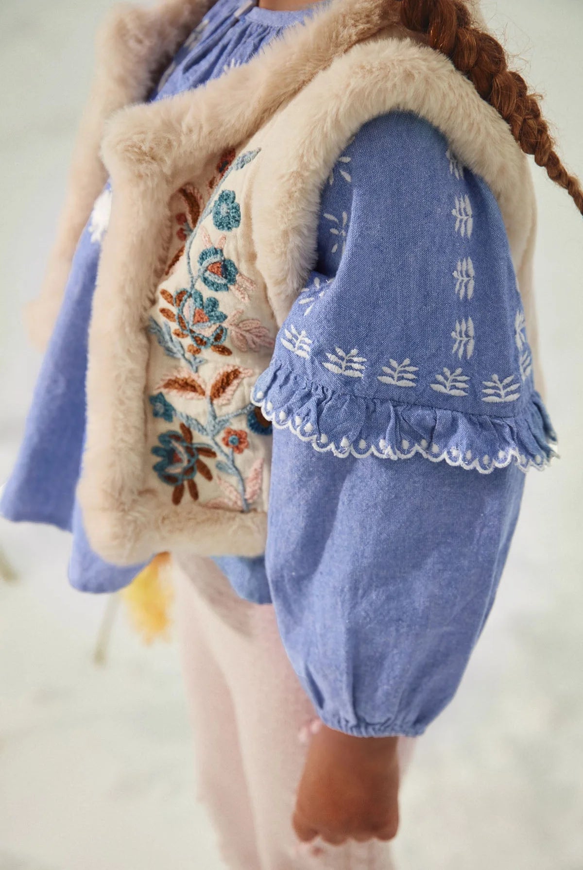 Blouse Irisa, Blue Chambray