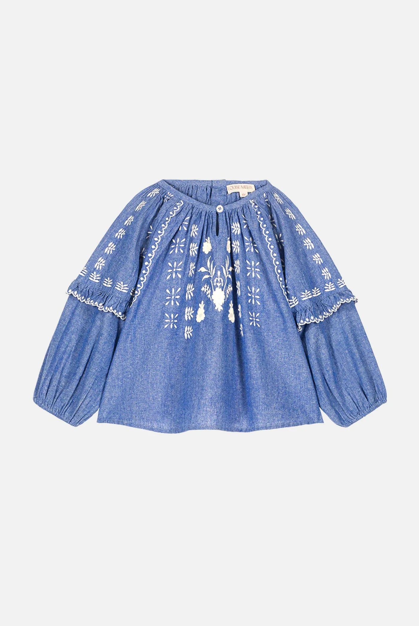 Blouse Irisa, Blue Chambray