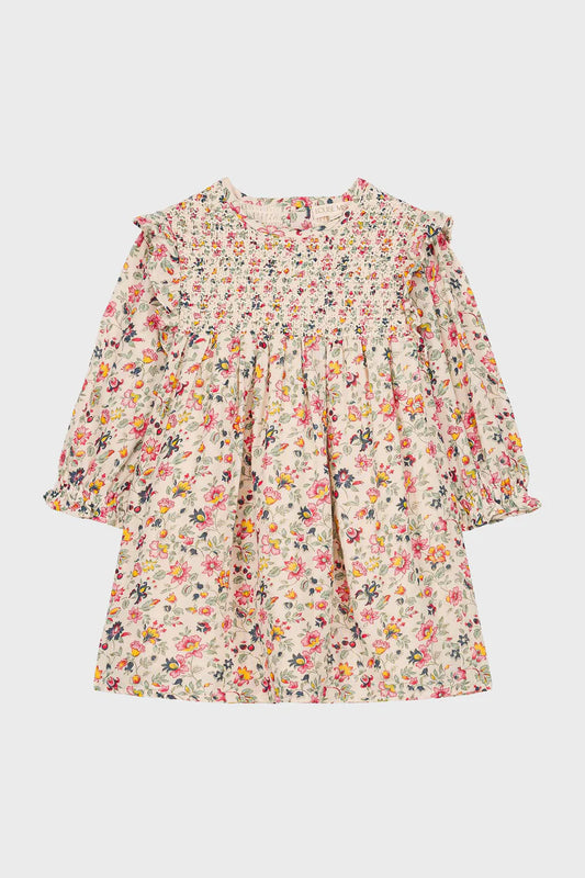 Saralou Dress, Cream Wild Flowers