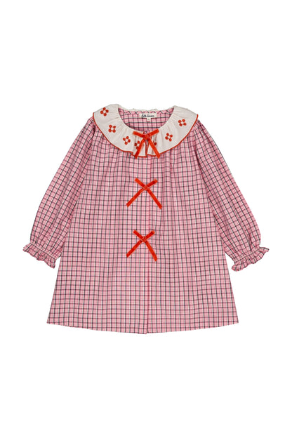 Groseille Dress, Pink Check