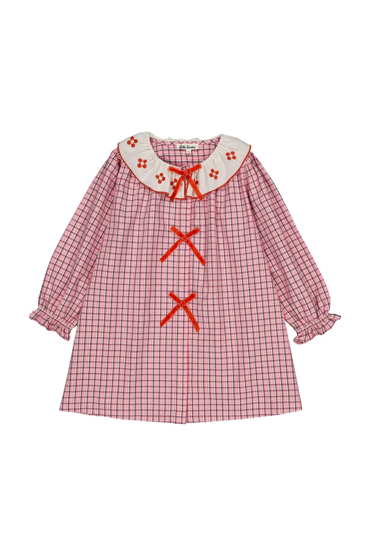 Groseille Dress, Pink Check