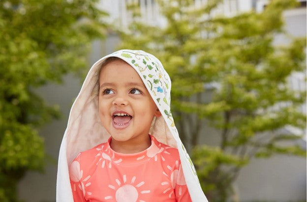 Happy Monkey Hooded Bath Towel