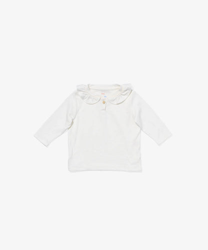 Hen Baby Shirt, Vanilla Piping