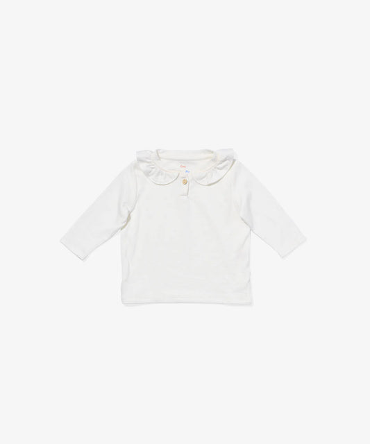 Hen Baby Shirt, Vanilla Piping