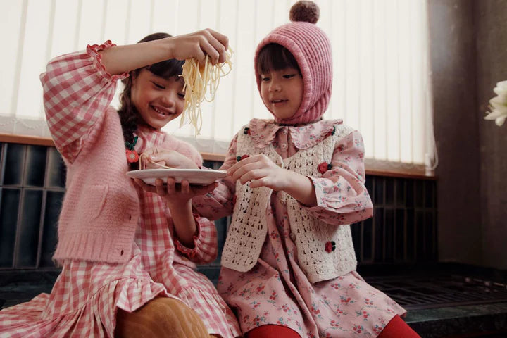 Emile et Ida Gingham Dress, Rose Pink