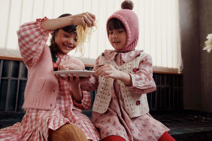 Emile et Ida Gingham Dress, Rose Pink