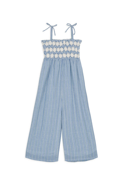 Morli Overalls, Blue Parasol Stripes