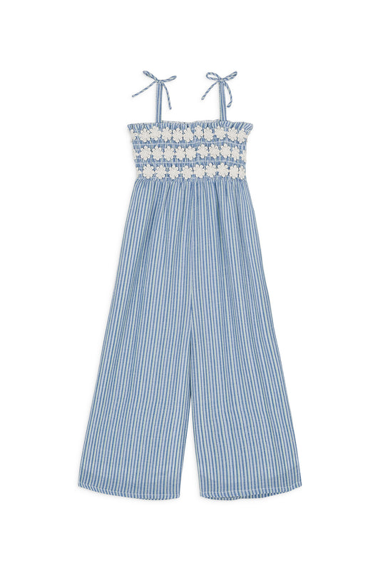 Morli Overalls, Blue Parasol Stripes