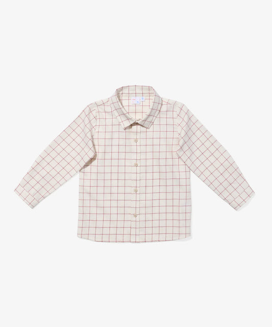 Jeffie Shirt, Pomegranate Plaid