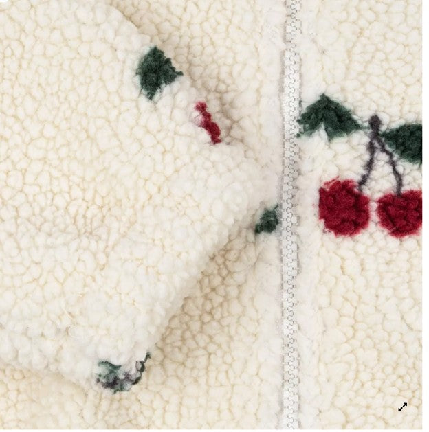 Jody Teddy Jacket Cherry