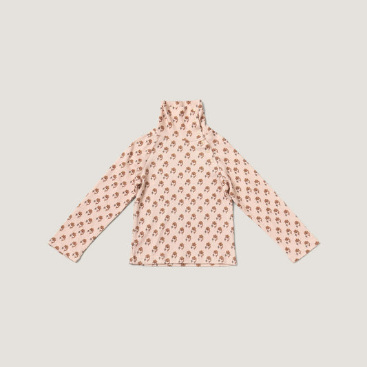 Snap Turtleneck, Textured Floral