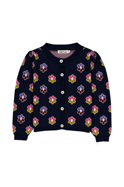 Lison Cardigan, Rainbow Flower