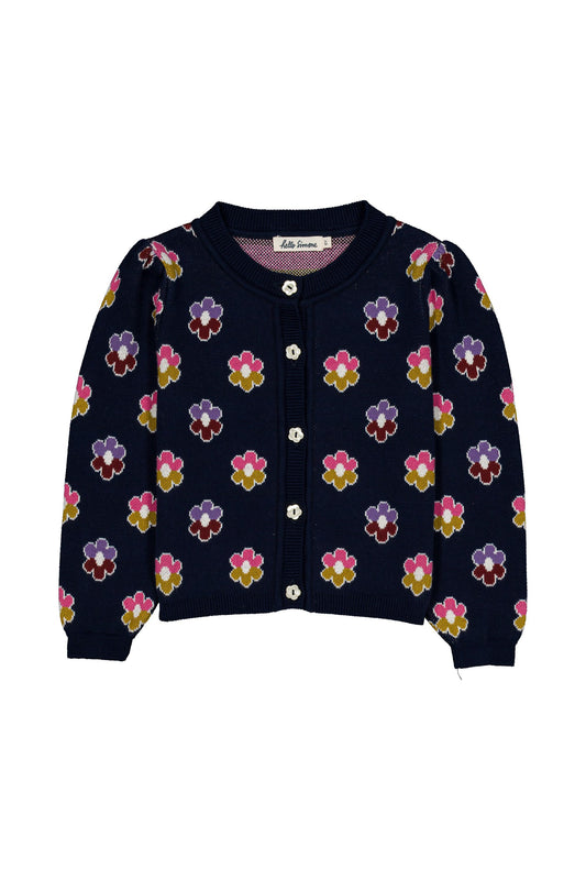 Lison Cardigan, Rainbow Flower
