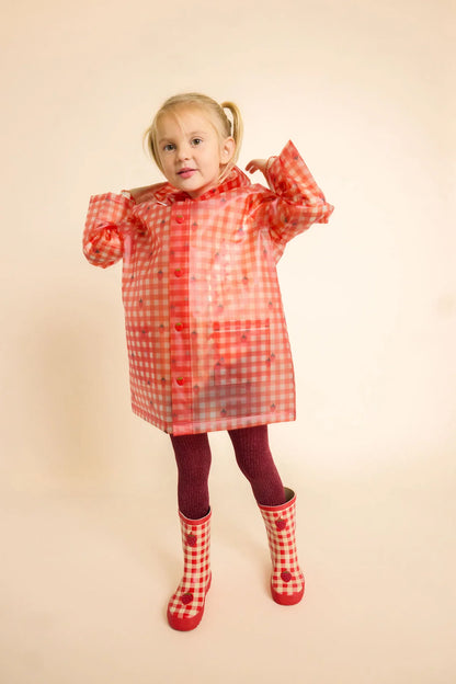 Iris Raincoat, Berry Gingham