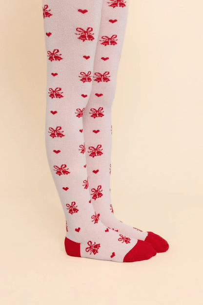 Vera Tights 2-Pack, Pink-Red Glitter