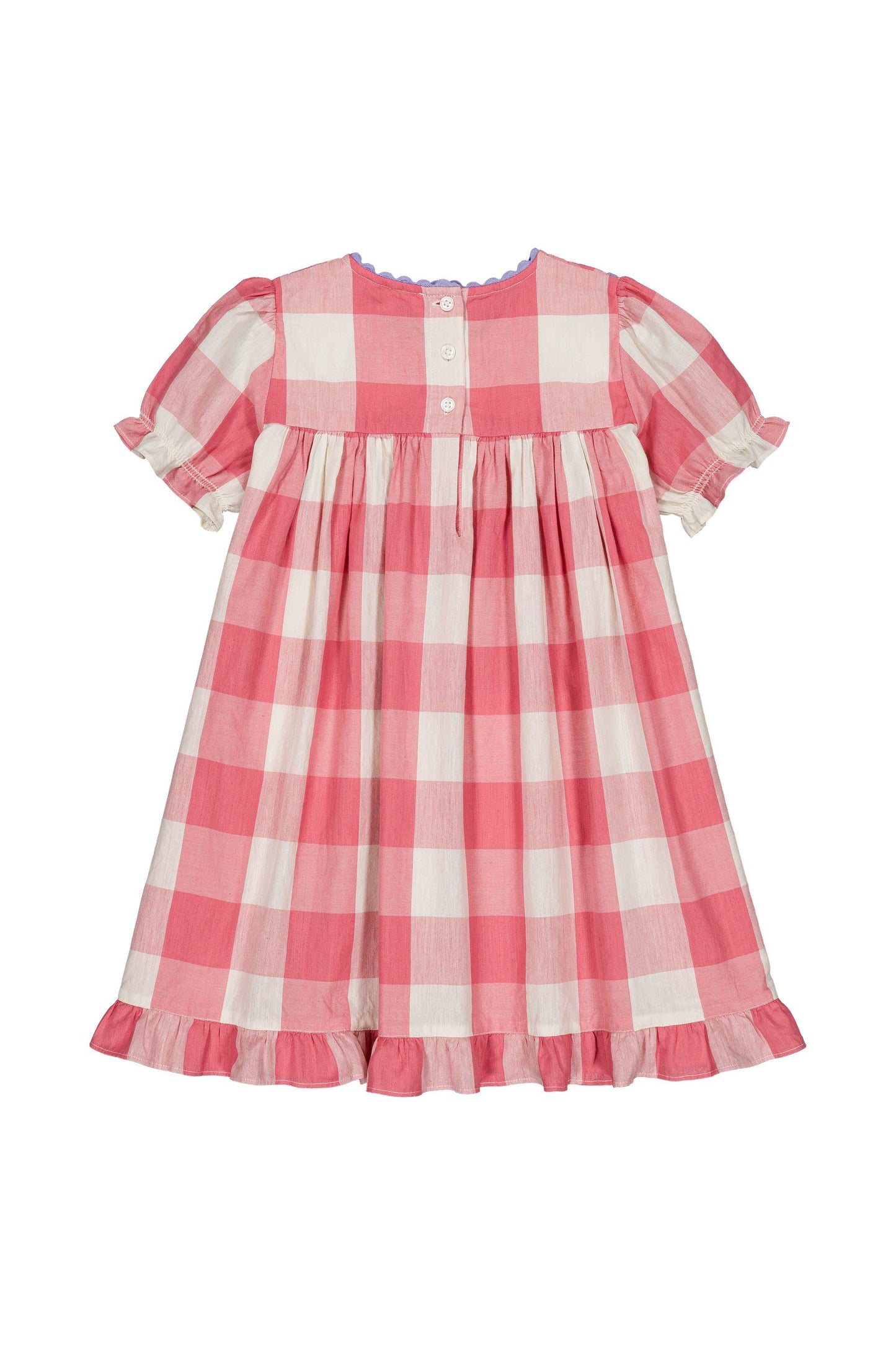 Louisette Dress, Check Rose