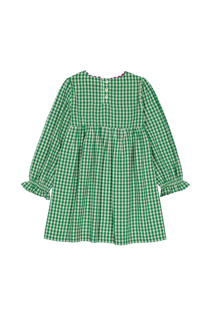 Hello Simone Malice Dress Gingham Green