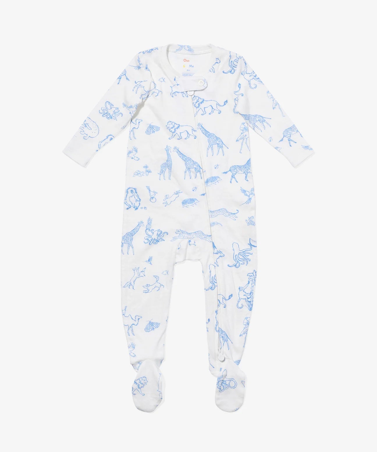 Marley Zip Pajama, Blue Animal Parade