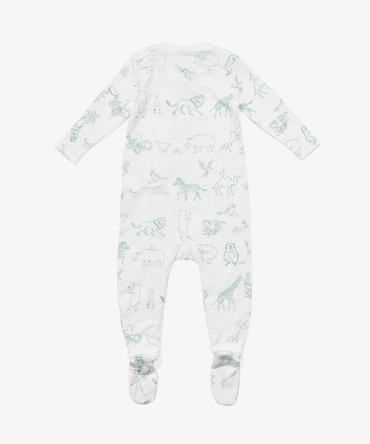 Marley Zip Pajama, Seafoam Animal Parade