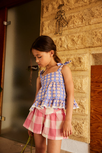 Lucie Blouse, Pomponette Blue