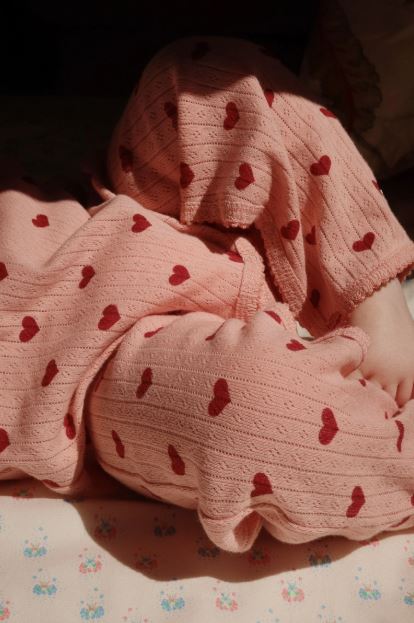 Minnie Onesie Gots, Amour Rouge