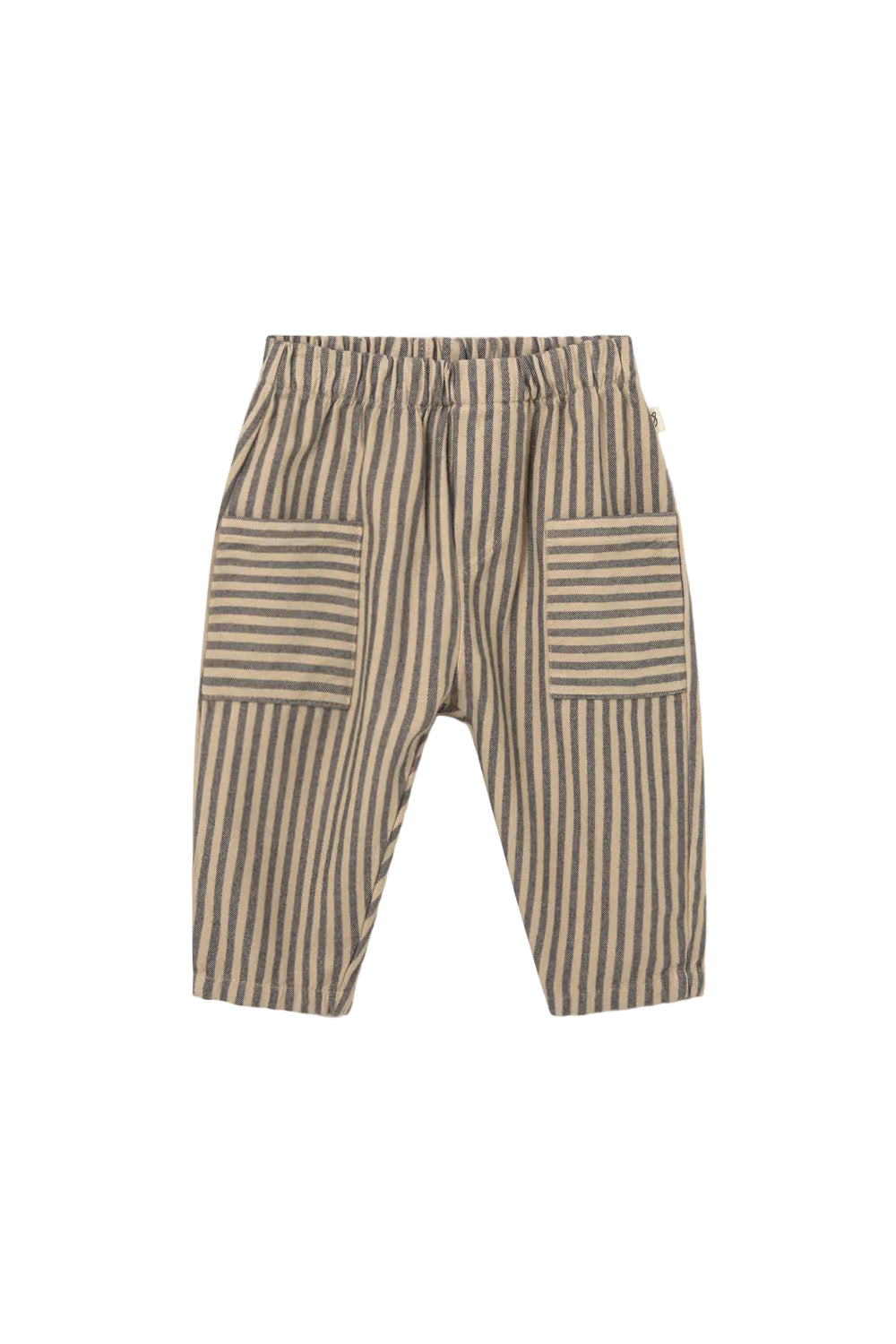 Striped Soft Twill Baby Pant, Stone