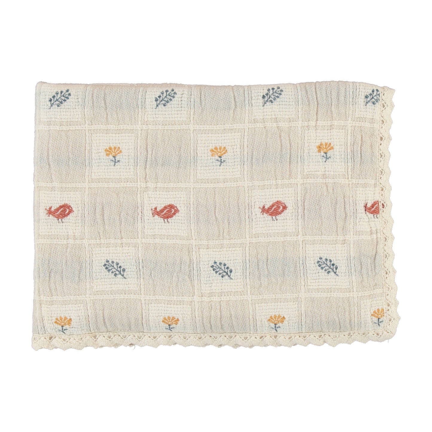 Bebe Organic Nature Blanket, Earthy Patchwork