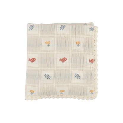 Bebe Organic Nature Blanket, Earthy Patchwork