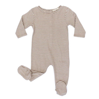 Petite Stripe Raglan Footie