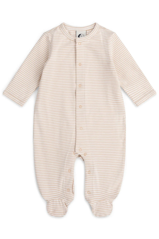 Baby Sleepsuit | Oat Stripe