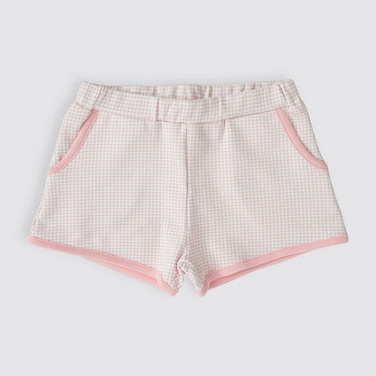 Playground Shorts, Strawberry Cream Gingham