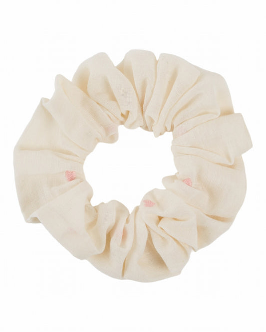 Scrunchie, Embroidered Heart