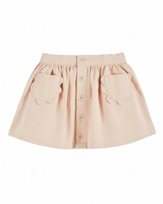 Jupe Poche Fleurs Canvas Skirt, Pastel