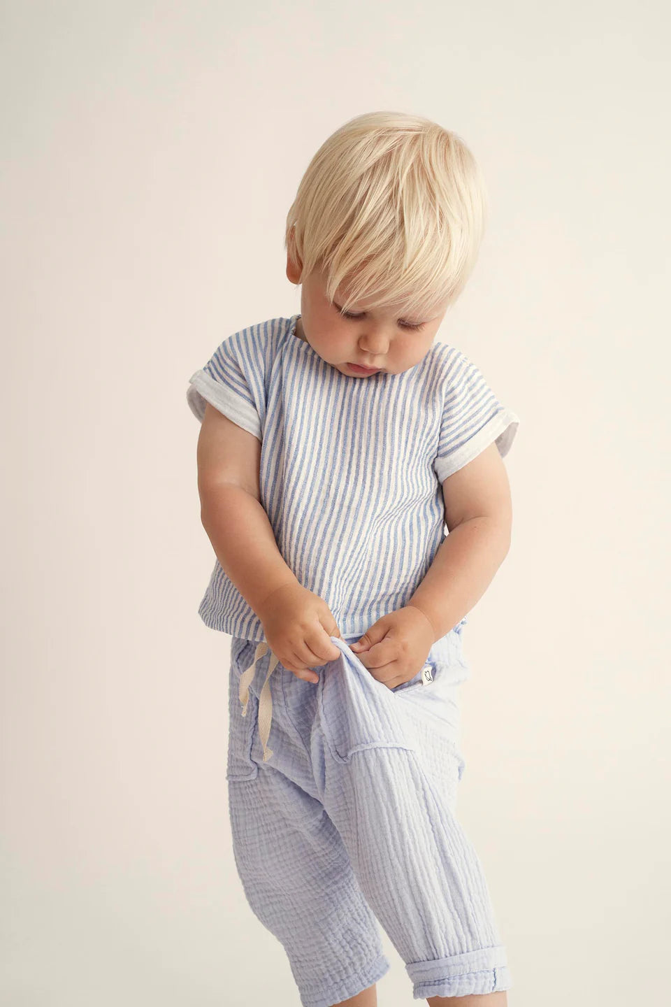 Cozmo Soft Gauze Baby Pant, Sky Blue