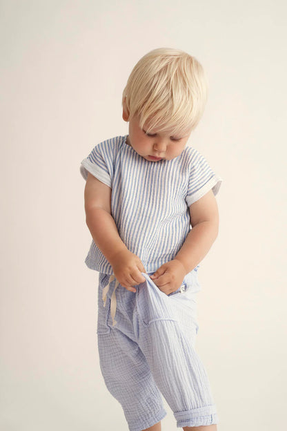 Cozmo Soft Gauze Baby Pant, Sky Blue