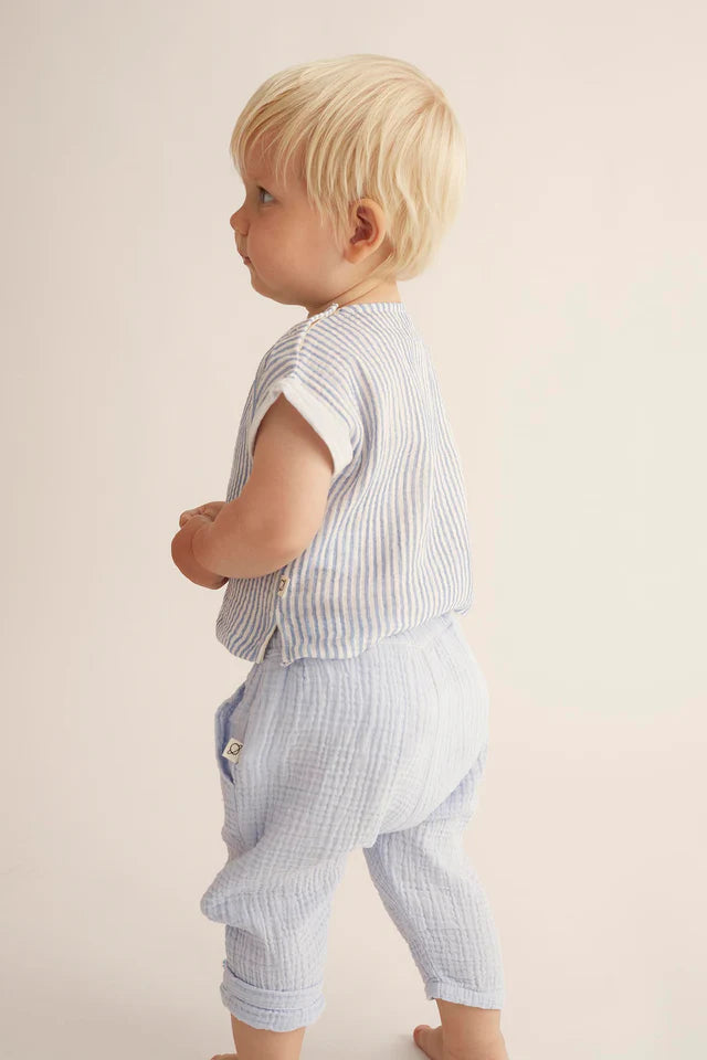 Cozmo Soft Gauze Baby Pant, Sky Blue