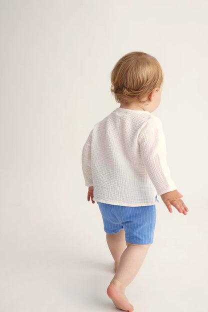 Cozmo Soft Gauze Baby Shirt, Ivory