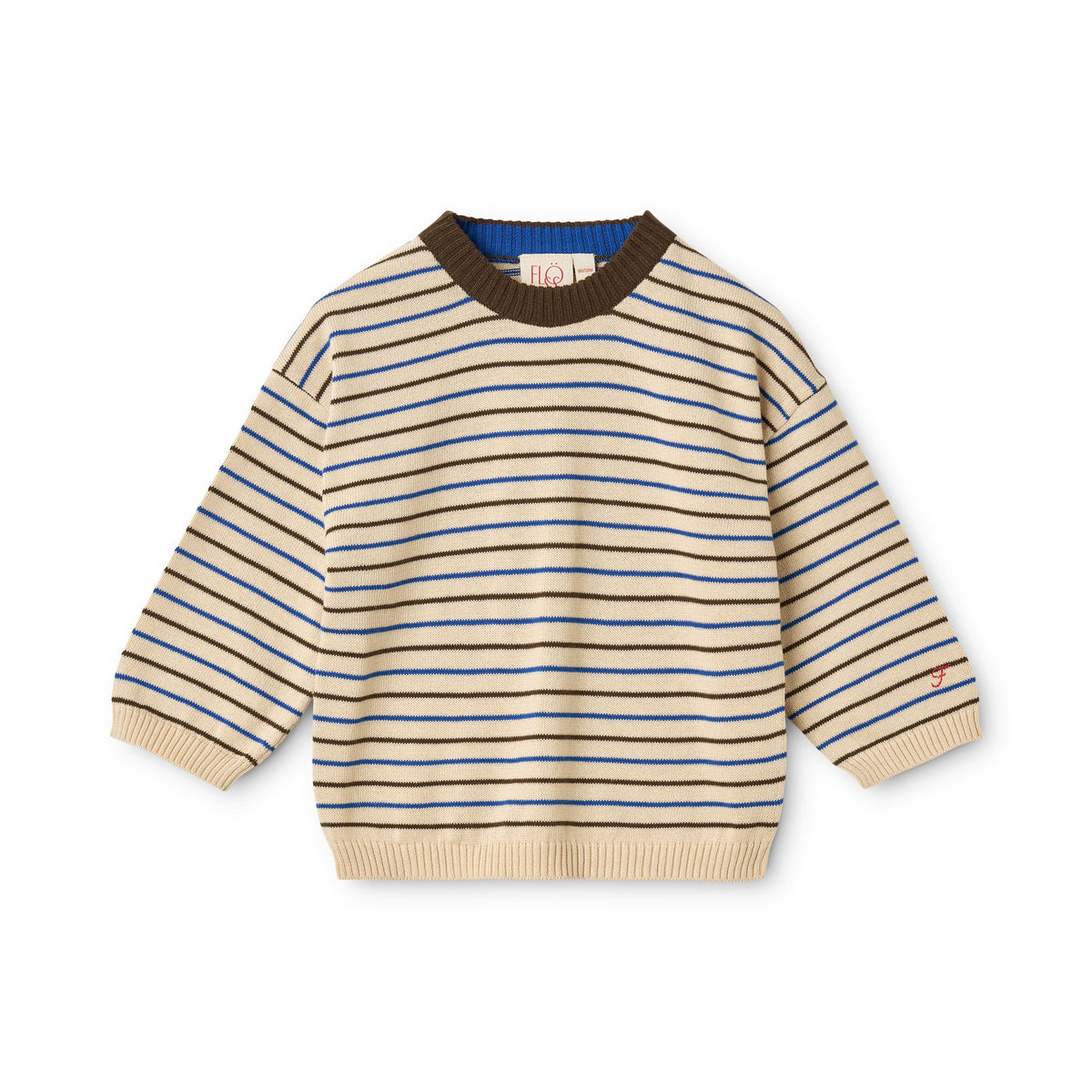 Storm Sweater, Cream-Mosswood Stripe