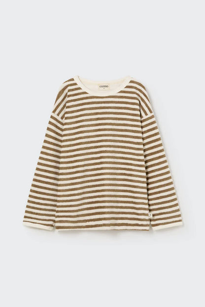 Cozmo Organic Striped Terrycloth Sweatshirt