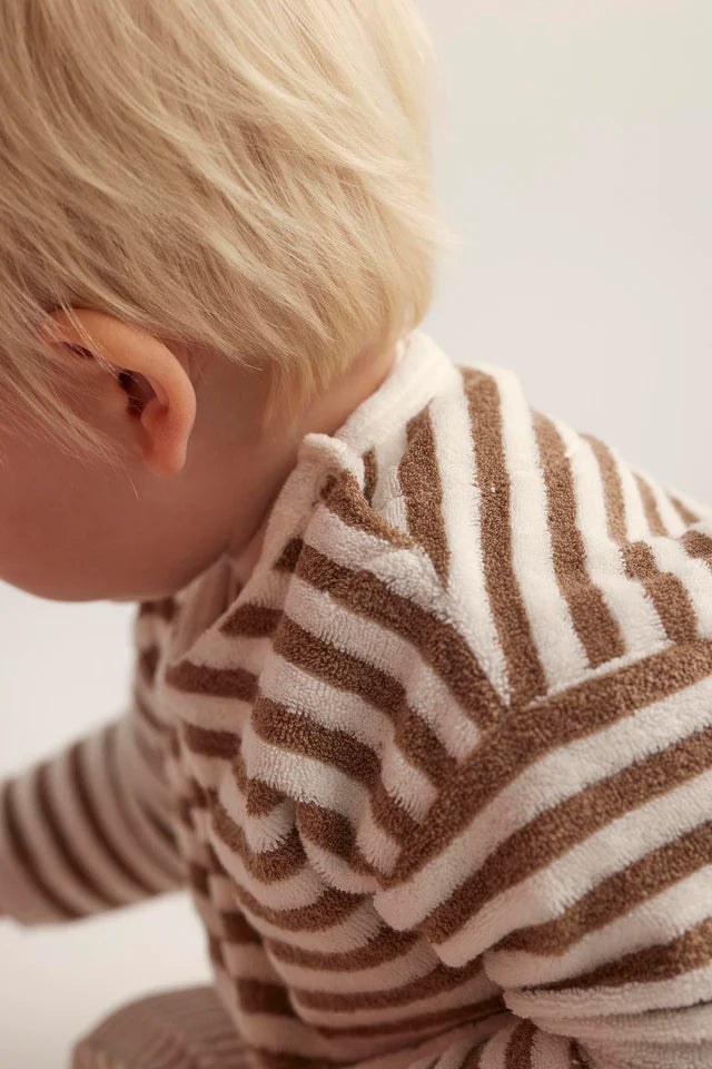 Cozmo Organic Striped Terrycloth Sweatshirt