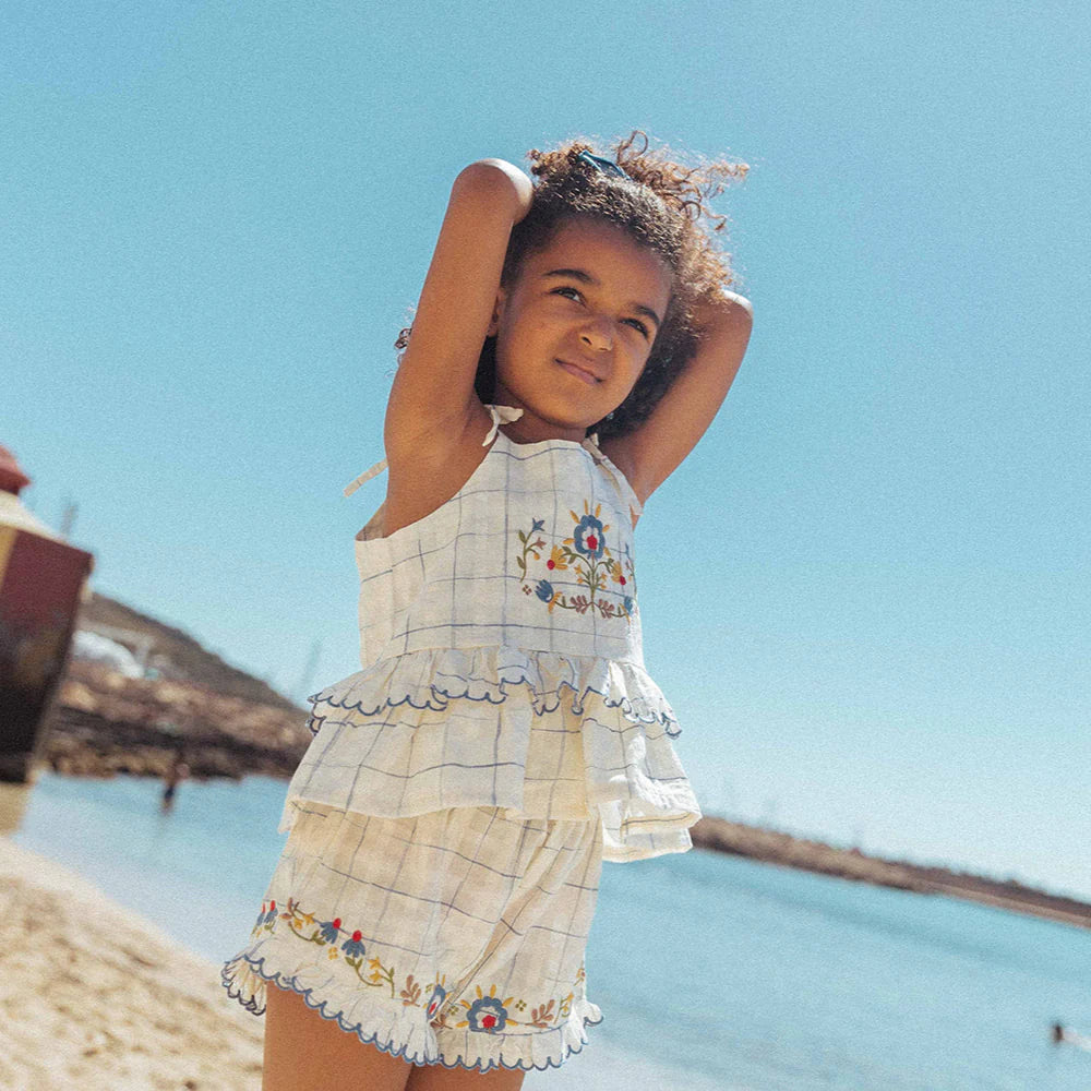 Lali Summer Blossom Set, Space Dye Checks