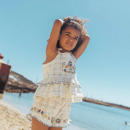 Lali Summer Blossom Set, Space Dye Checks