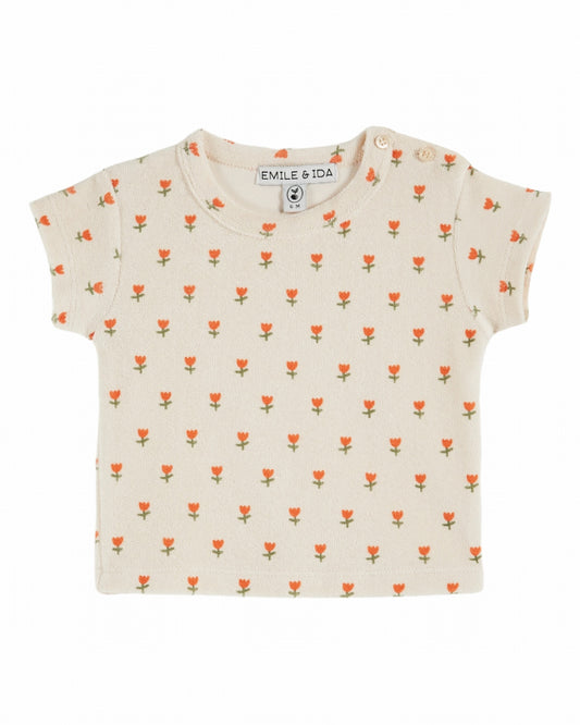 Terrycloth Top, Petite Tulipe Creme