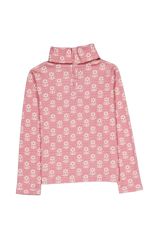 Twiggy Turtleneck, Snowdrop Rose