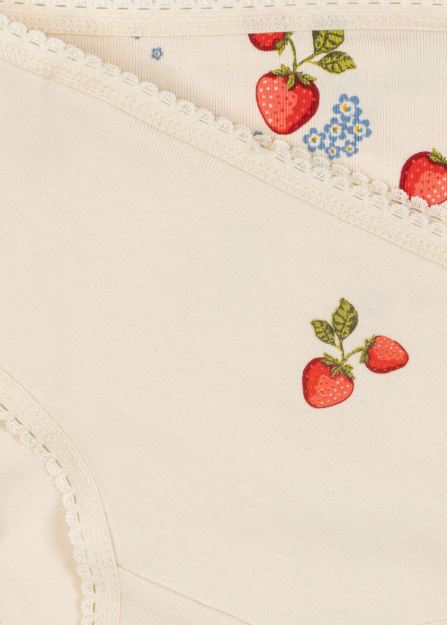 Basic 2 Pack Girl Underpants Gots, Marmalade Mix
