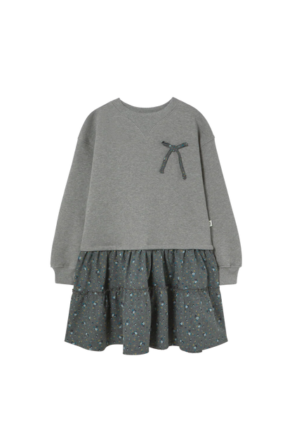 Mélange Fleece Dress, Grey