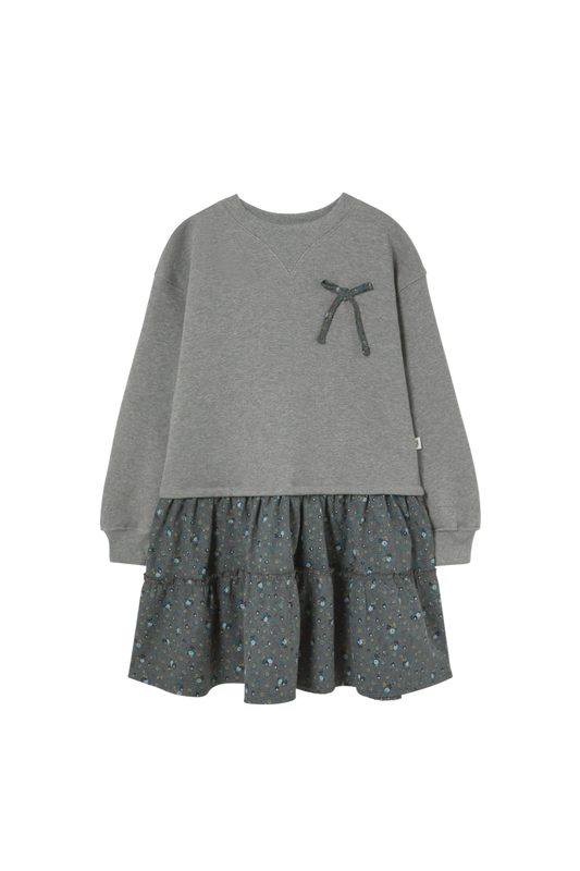 Mélange Fleece Dress, Grey