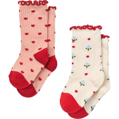 Vigga Sock Set, Violet Heart
