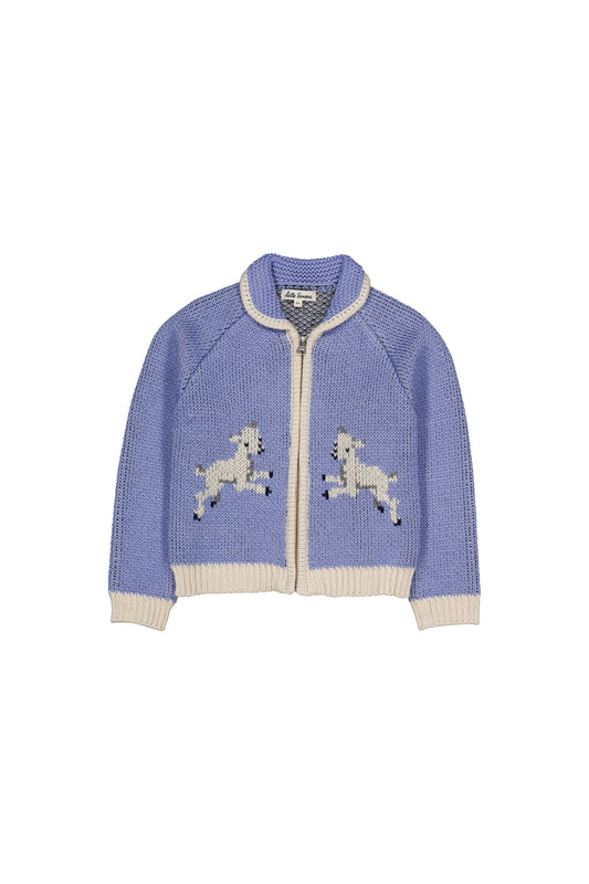 Zipply Cardigan, Jacquard Lamb
