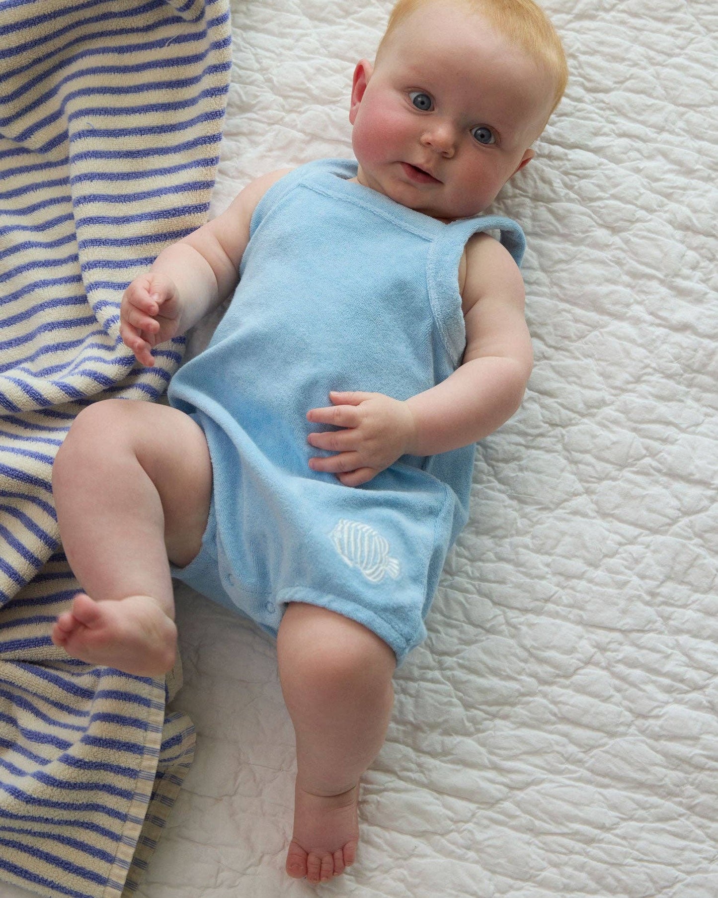 Terry Romper - Angelfish | Sky